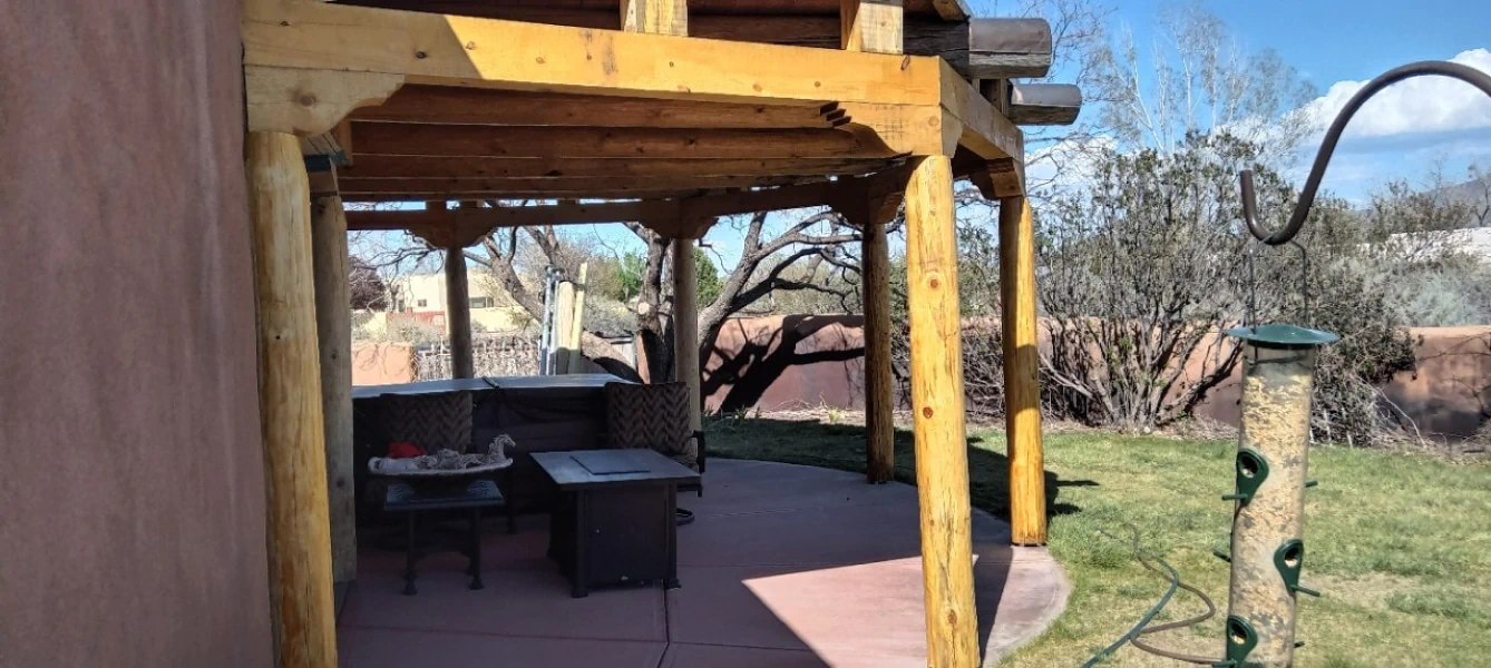 Restored patio cover refinished and repaired in Albuquerque, NM